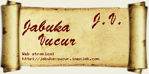 Jabuka Vučur vizit kartica